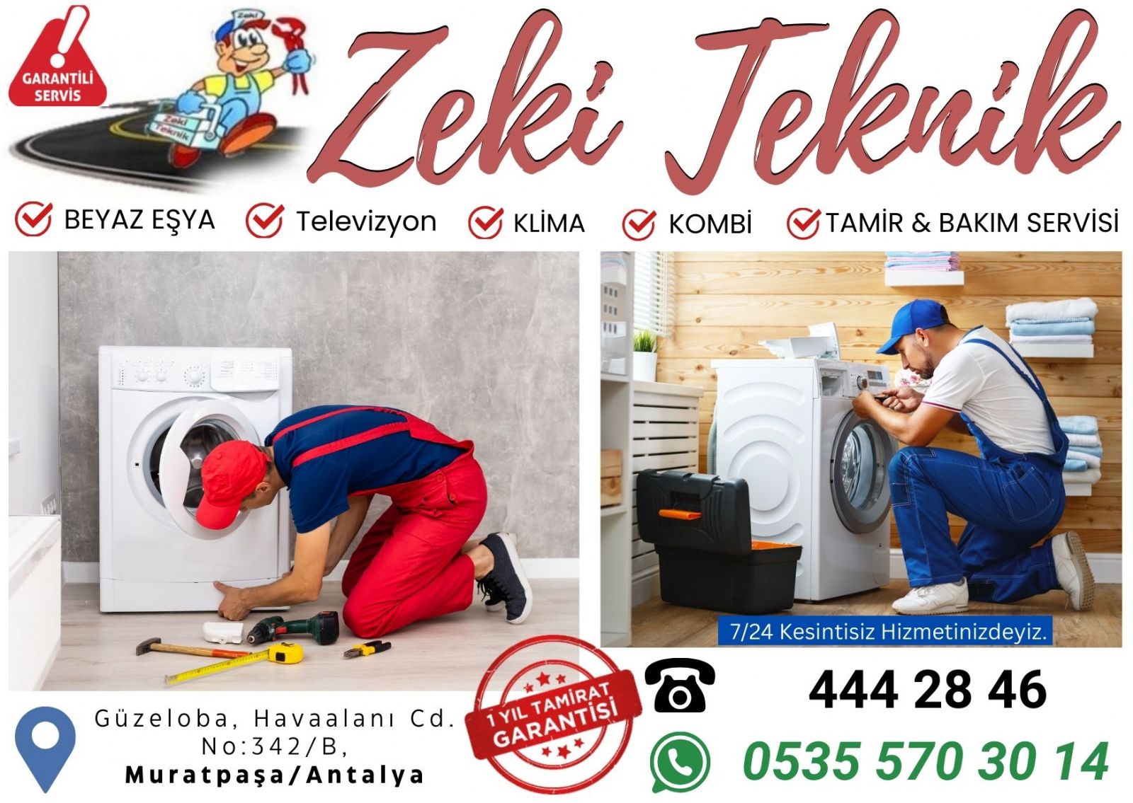 Güzeloba Çamaşır Makinesi Tamircisi